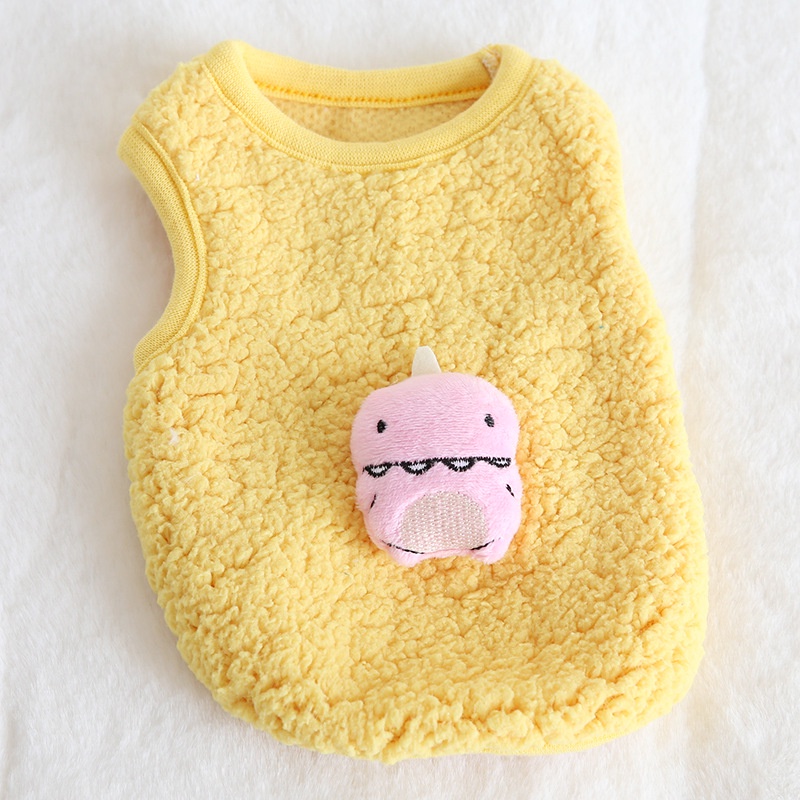 Áo cotton Giữ Ấm In Hình Khủng Long Nhỏ Cho Thú Cưng