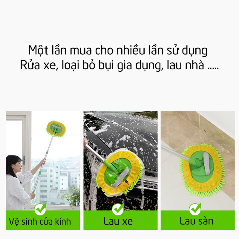 Chổi Lau Xe Ô Tô, Vệ Sinh Nhà Cửa Tiện Lợi Có Thể Kéo Dài COCA T