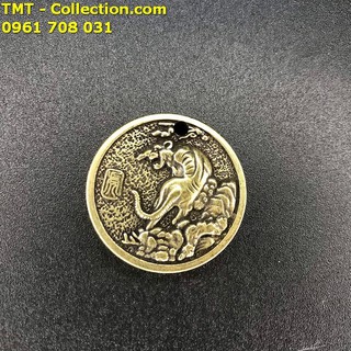 [TẾT 2021] Mặt Đồng Xu Đồng Hình Con Cọp; Xỏ lỗ đeo dây, làm đồ treo móc khóa-TMT Collection-SP002432