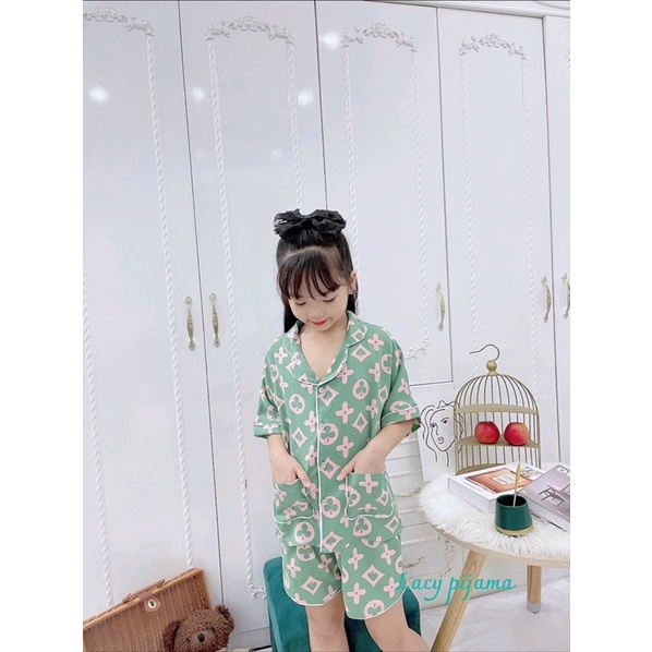 SIZE 18-38kg: Bộ pijama lụa Mango đại hè cho bé trai bé gái - BPLDH