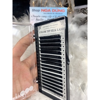 Mi khay mix size hiệu Color tip silk lash