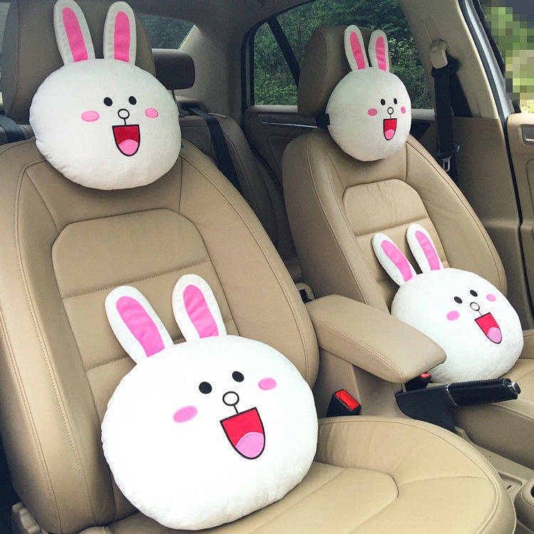 Gối tựa đầu/ tựa lưng hình hoạt hình dùng trên xe hơi tiện lợi