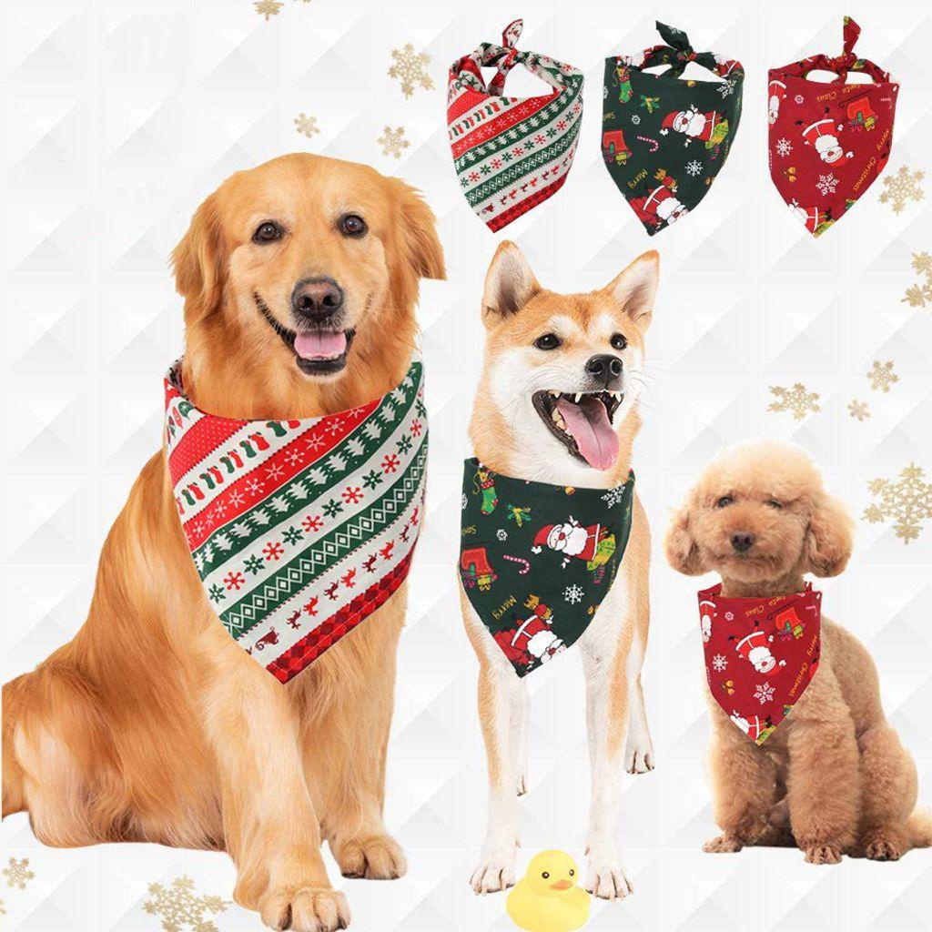 1 Khăn Quàng Cổ Tam Giác Hình Ông Già Noel Dễ Thương Thời Trang Giáng Sinh Cho Thú Cưng Chó Mèo (2life)