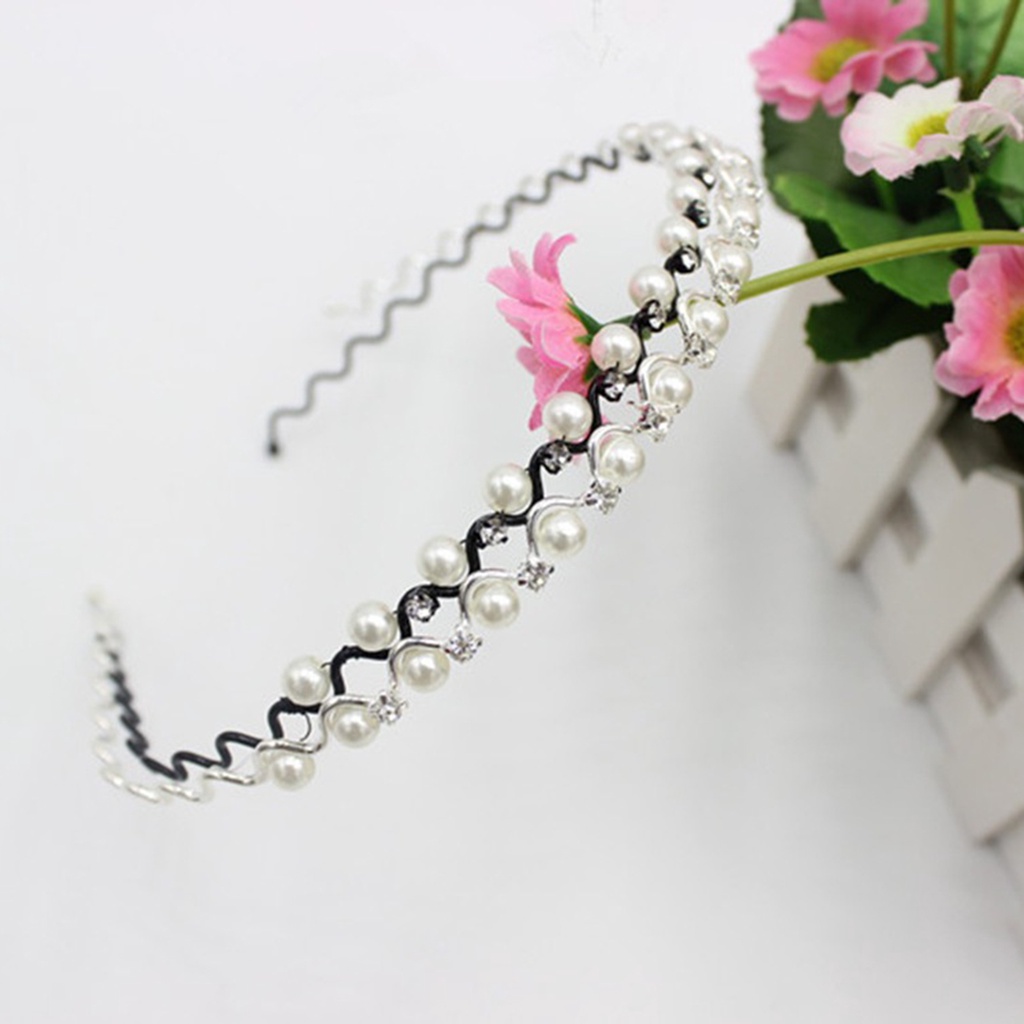 Cài tóc đính đá và ngọc trai giả phong cách Hàn Quốc thanh lịch dành cho nữ