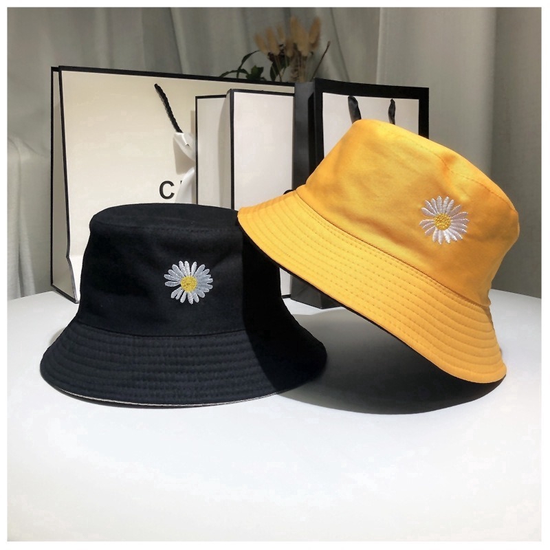 Mũ vành họa tiết hoa cúc thời trang xinh xắn cho nữ và nam