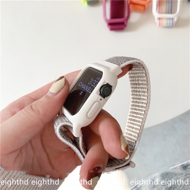 Dây Đeo Nylon Và Silicone Cho Đồng Hồ Thông Minh Smart Watches Size 41mm 45mm 44mm 42mm 40mm 38mm Series 7 6 SE 5 4 3 2 1