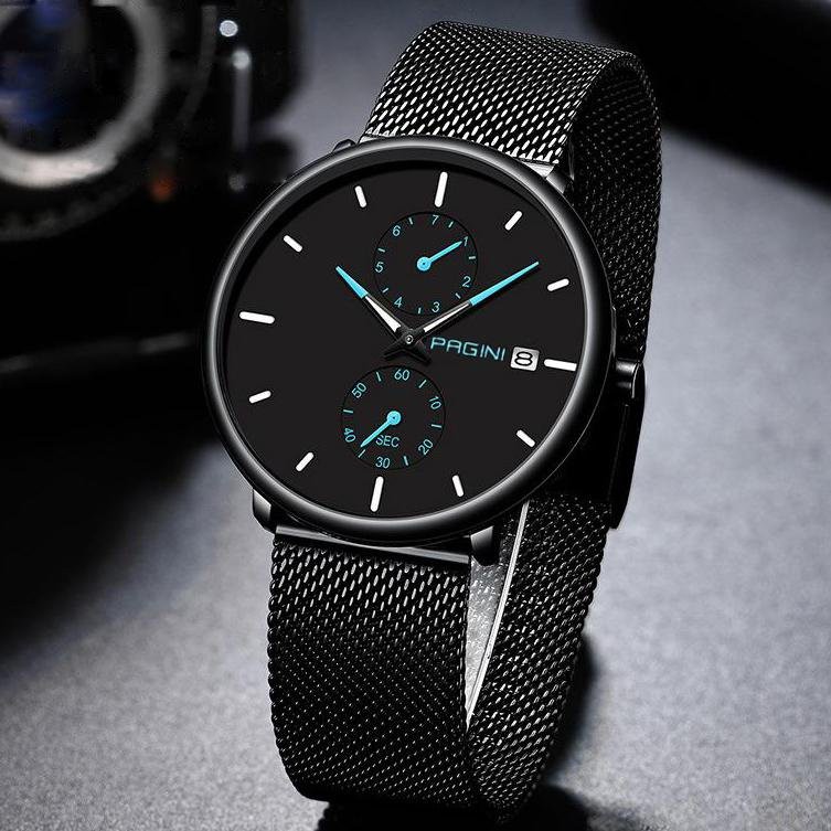 Đồng Hồ Nam PAGINI PA9966 Dây Titanium Thời Trang Cao Cấp - Kim Dạ Quang Có Lịch Ngày Chống Nước Chống Xước cao cấp | BigBuy360 - bigbuy360.vn