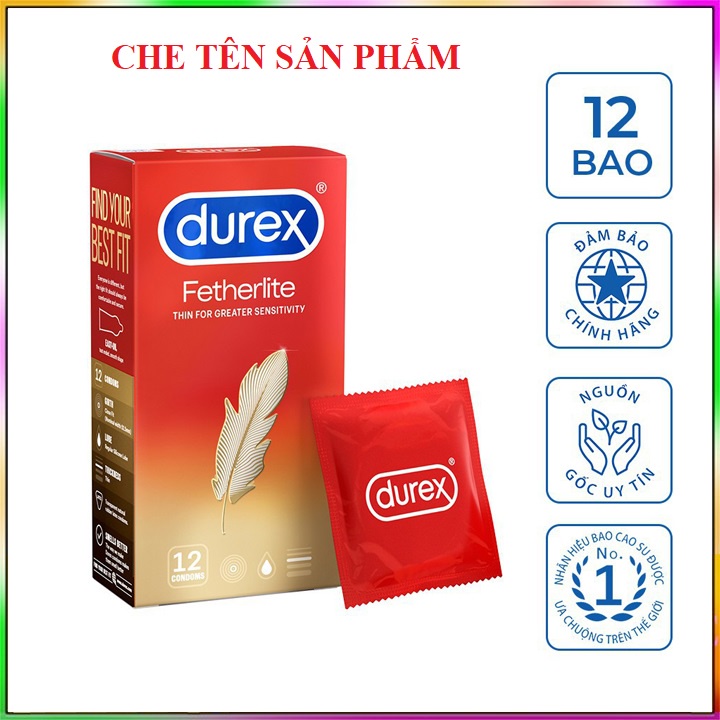 Bao cao su Durex Fetherlite siêu mỏng 12pcs