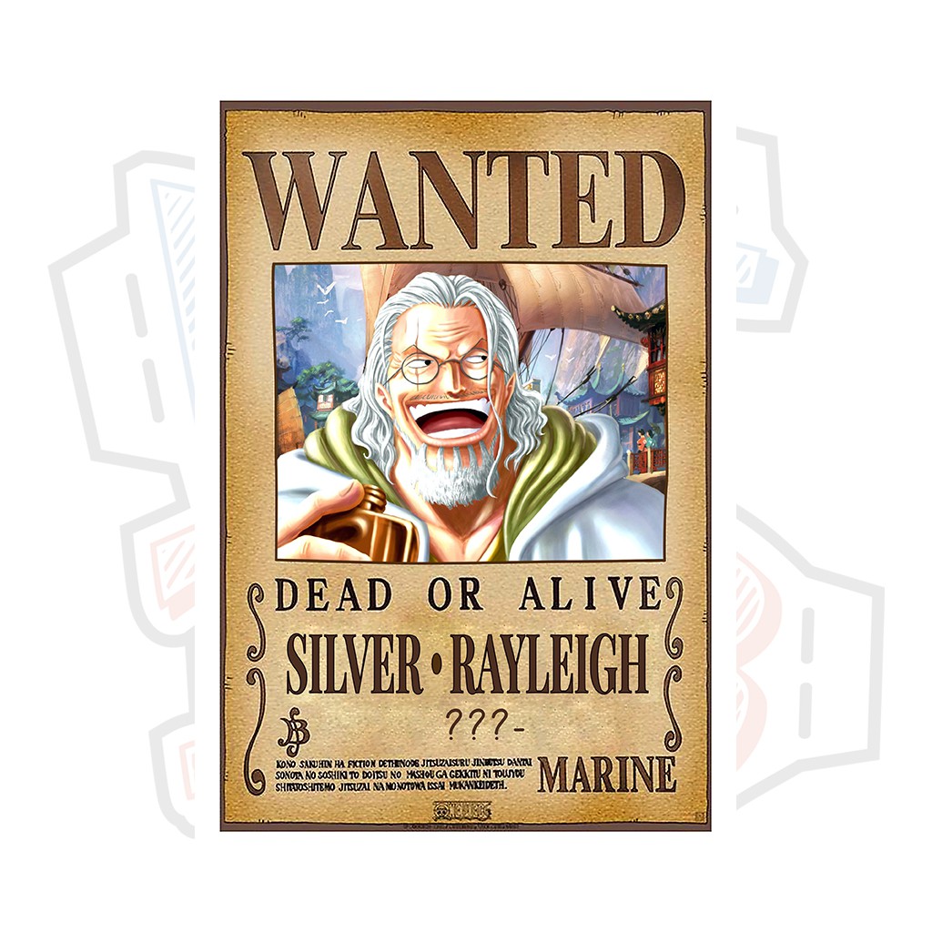 Poster truy nã Silver Rayleigh ver 2 - One Piece