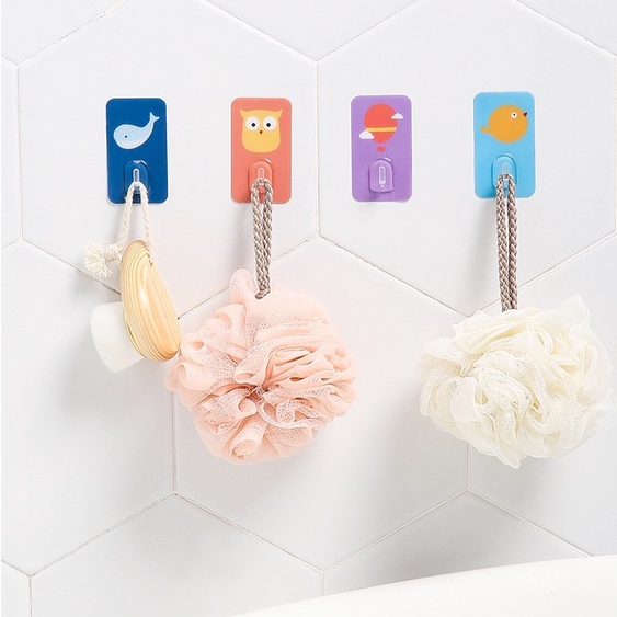 Móc dán tường hình thú, miếng dán chịu lực - M1
