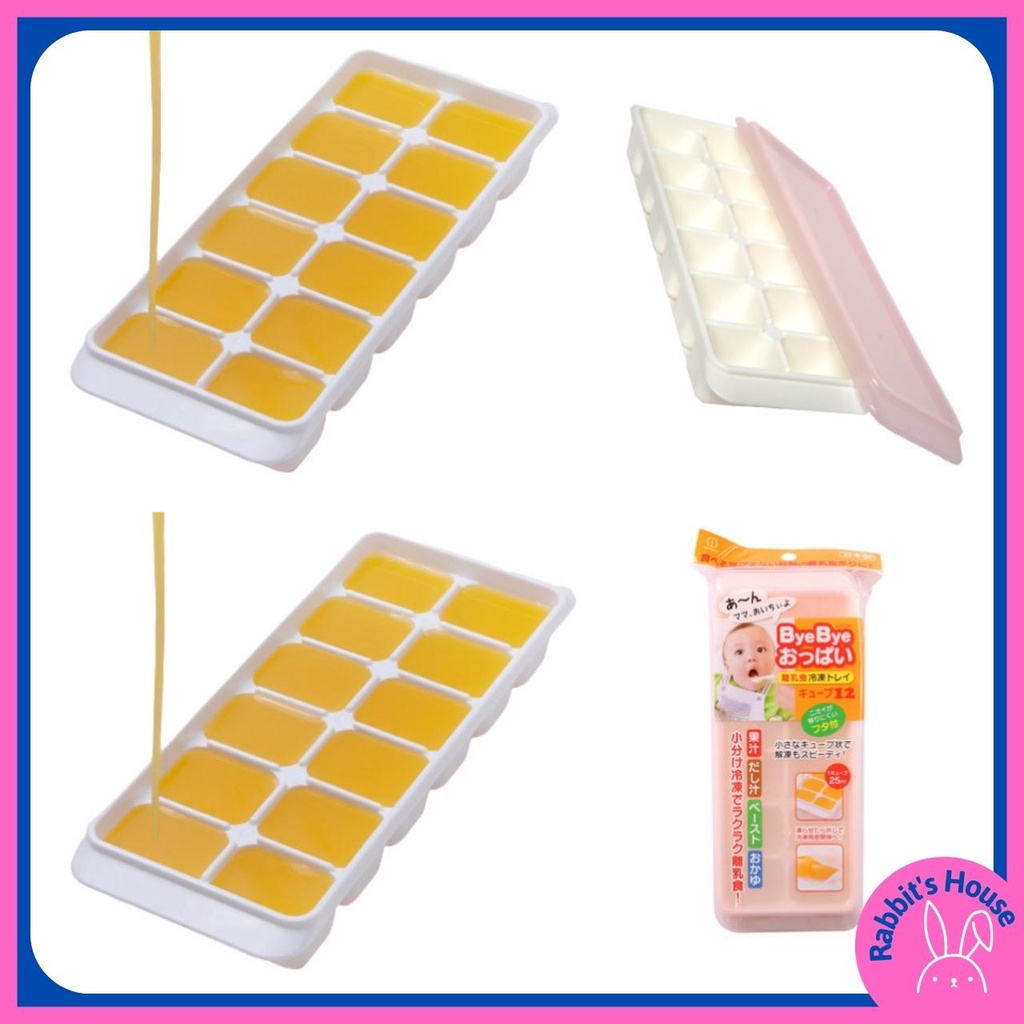 Khay Trữ Đông Đồ Ăn Dặm Của Nhật, Có Nắp Đậy Cho Bé