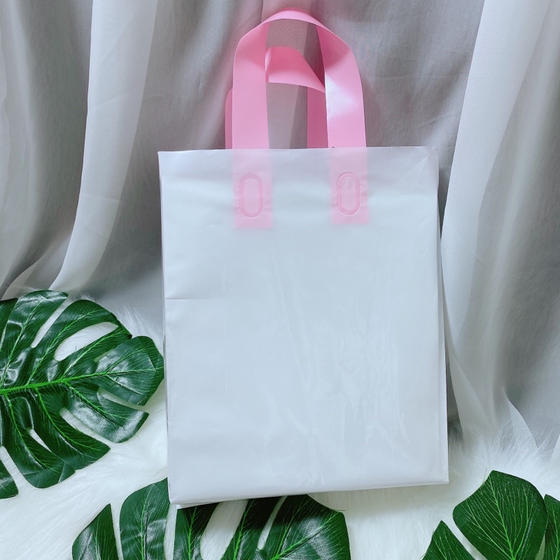 1KG trắng sữa ép quai hồng siêu xinh đựng quần áo mỹ phẩm đủ size