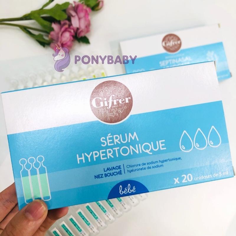 Nước Muối Sinh Lý Gifrer Pháp Cho Trẻ Sơ Sinh Hộp 20 Ống, Giảm Ngạt Mũi Viêm Mũi Vệ Sinh Mũi Họng