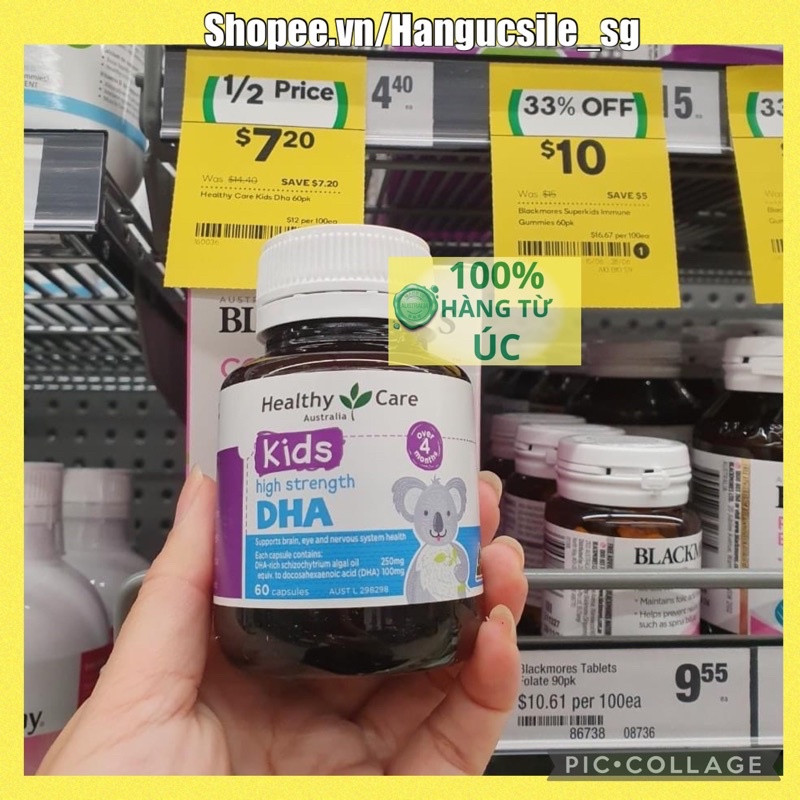 DHA Healthy Care cho Bé Vị Chanh 60 viên