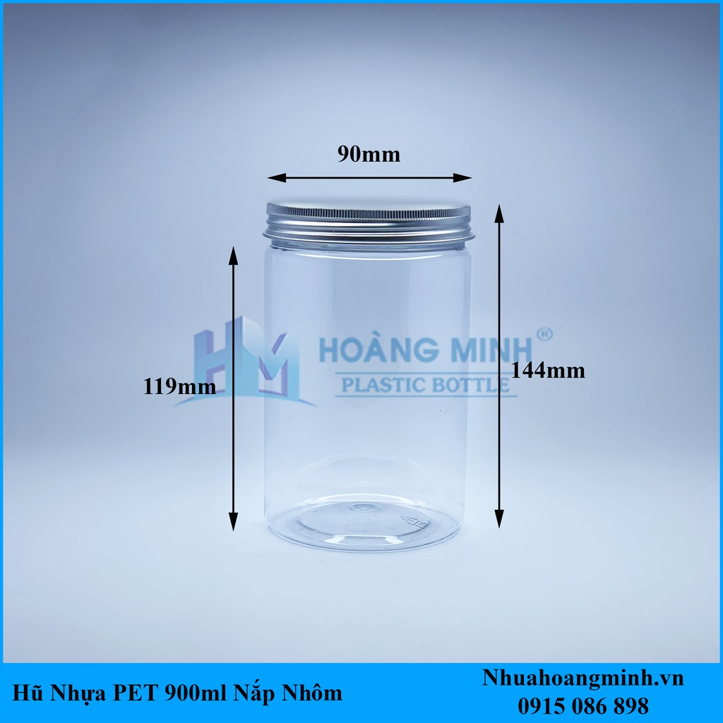 Combo 10 Hũ Nhựa PET 900ml Nắp Nhôm Giá (Sỉ) Xuất Xưởng