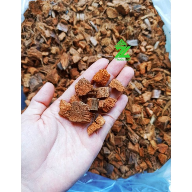 Túi 1kg Xơ Dừa Cục Đã Qua Xử Lí Trồng Lan, Kiểng Lá