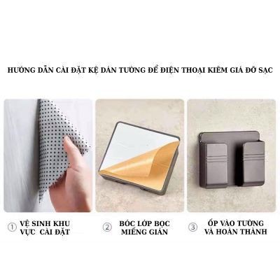 Kệ đỡ điện thoại dán tường , kệ để điều khiển ,remote tiện dụng