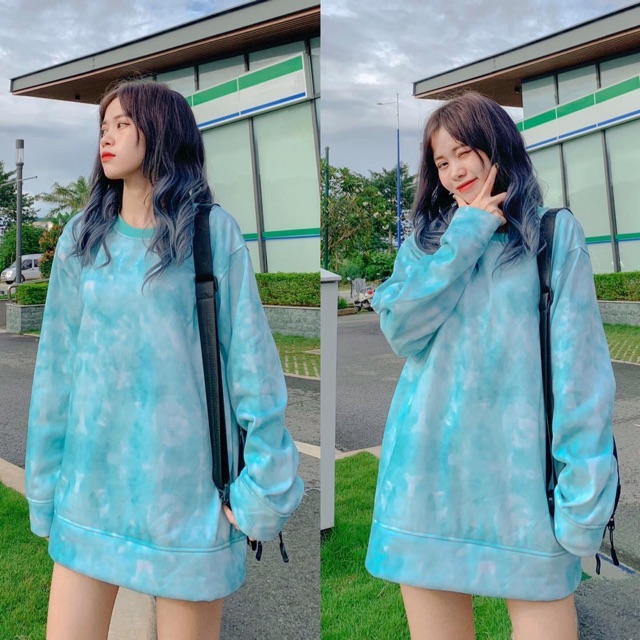 (ẢNH THẬT 100%) Áo Sweater TieDye 3D Basic