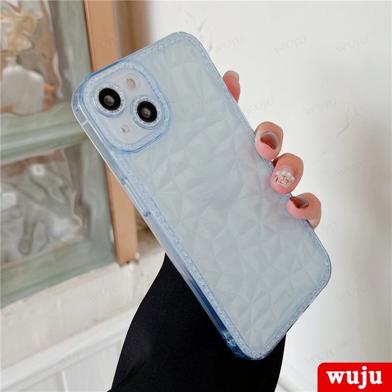 WUJU ốp lưng Mềm Tpu Trong Suốt Chống Sốc Lấp Lánh Tương thích Cho iPhone 11 12 13 Pro Max XS Max XR X 7 8 Plus SE 2020