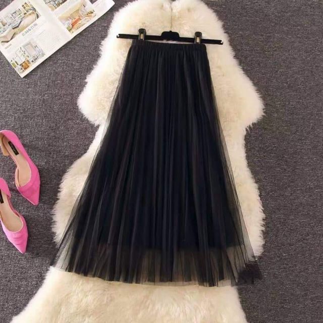 Chân váy von xoè dáng dài ba lớp VL906 loại đẹp | BigBuy360 - bigbuy360.vn