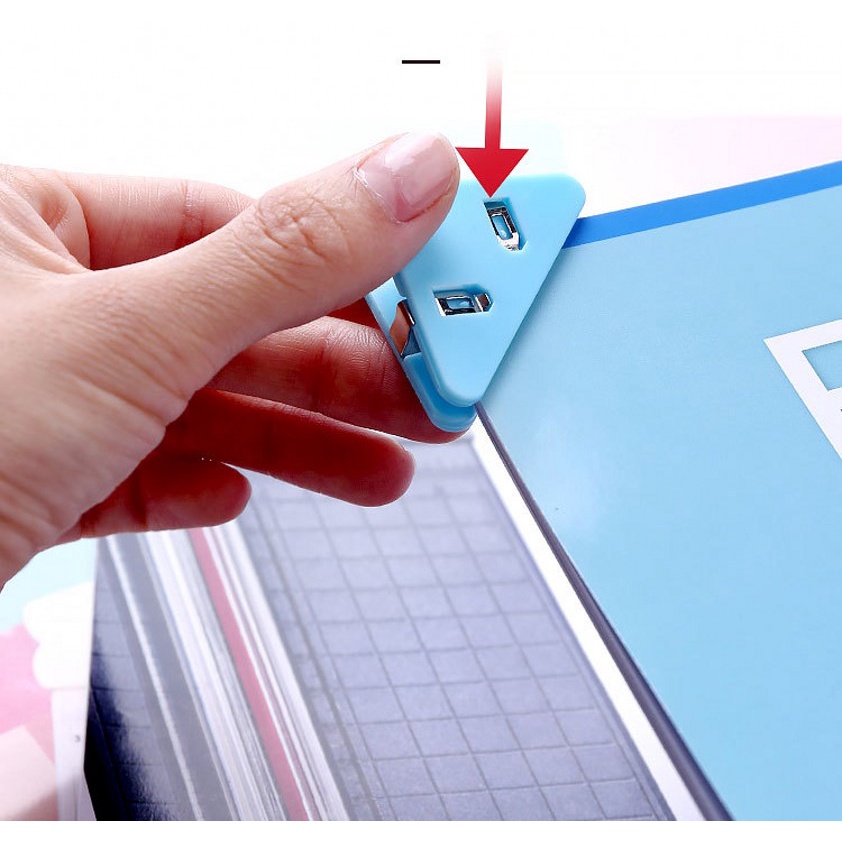 Set 5 kẹp giữ tài liệu hình tam giác bằng nhựa đa năng thiết kế dễ thương