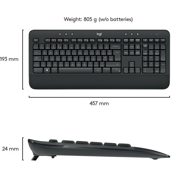 Bộ Bàn Phím Và Chuột Logitech MK545 Hàng Chính Hãng