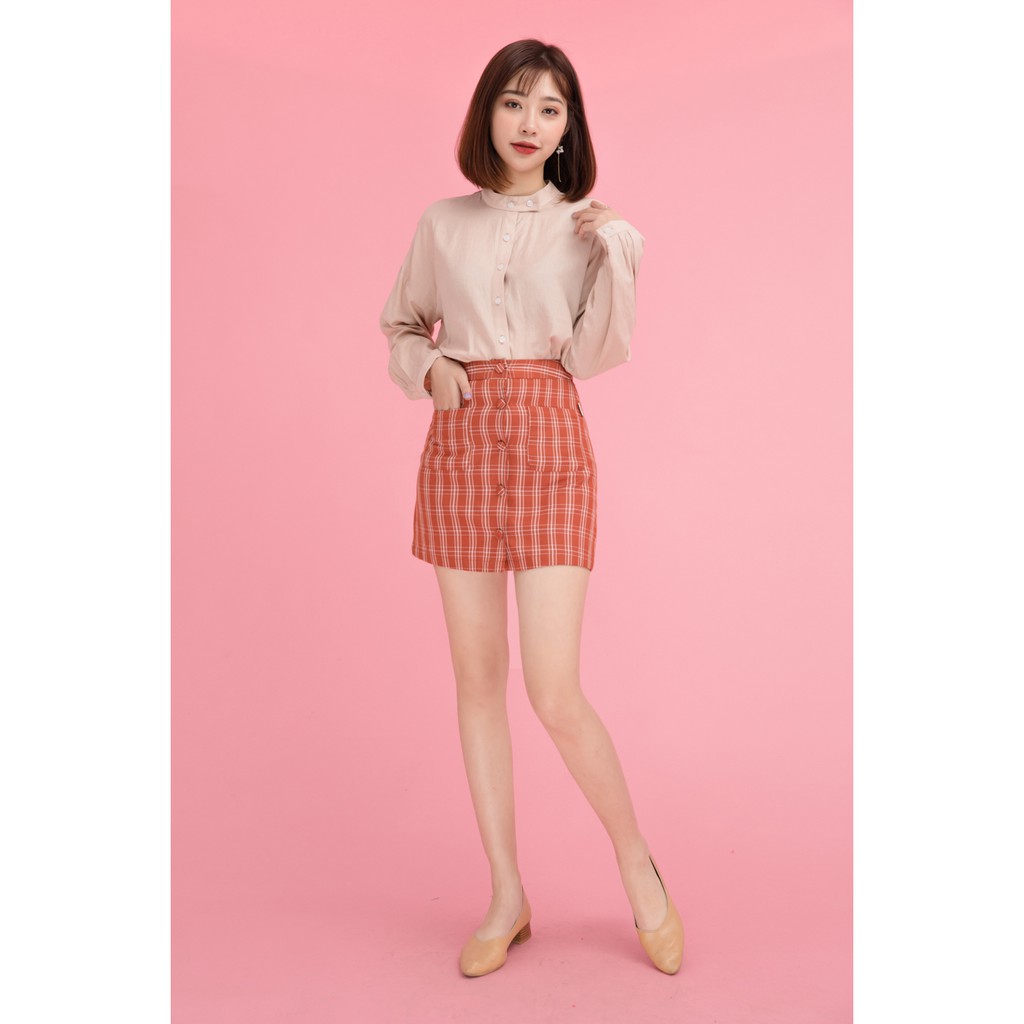 [Mã WABRLOW5 giảm 15% đơn 300K] Chân váy A khuy dọc JAW0186 - 92Wear | BigBuy360 - bigbuy360.vn