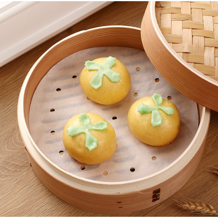Giấy Nến Đục Lỗ 100 Tờ Dùng Cho Nồi Chiên Không Dầu, Làm Bánh, Phụ Kiện Nấu Ăn