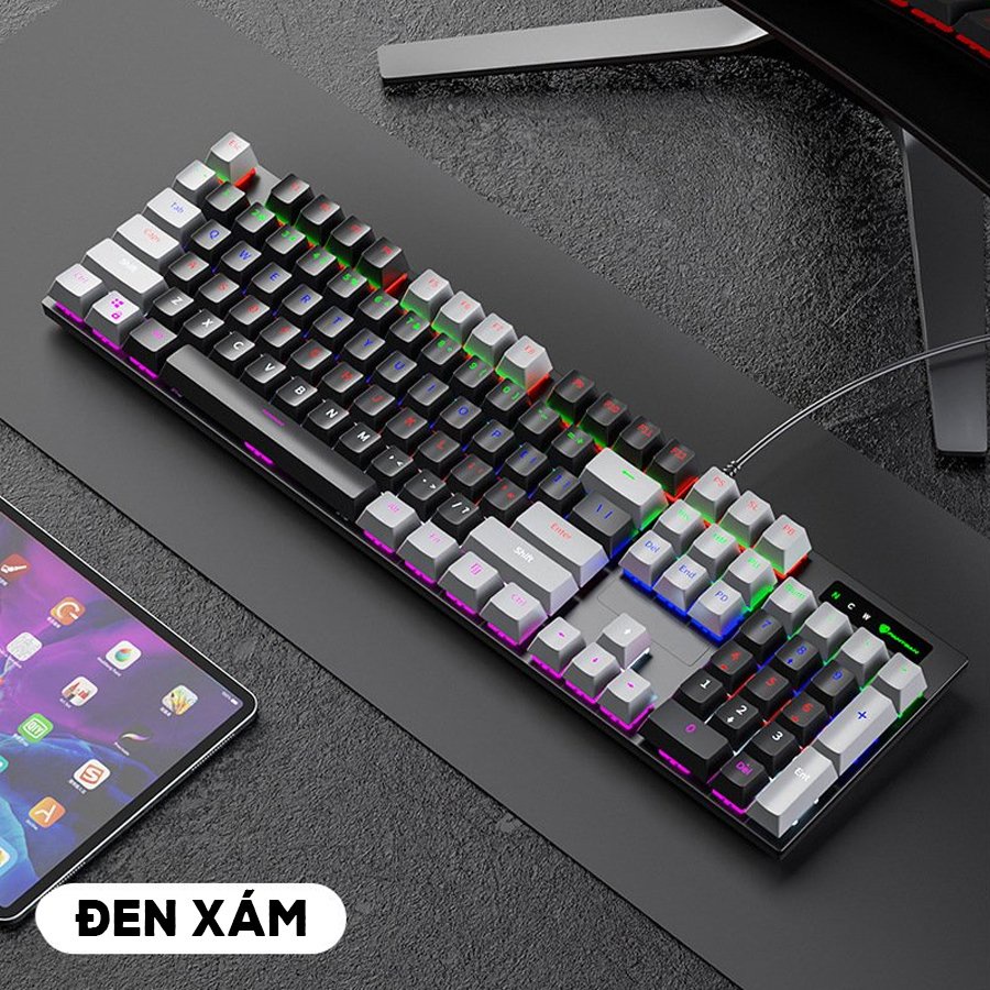 Bàn phím cơ PANTSAN PK200 blue switch,Layout full size 104 phím LED rainbow