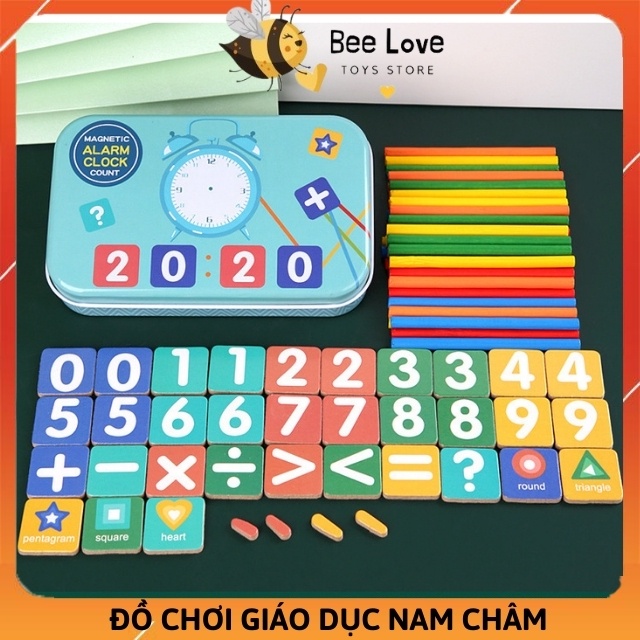 Đồ chơi toán học cho bé ghép hình nam châm hộp thiếc giúp trẻ em học tập tăng nhận thức ghi nhớ BL79 BeeLove Store