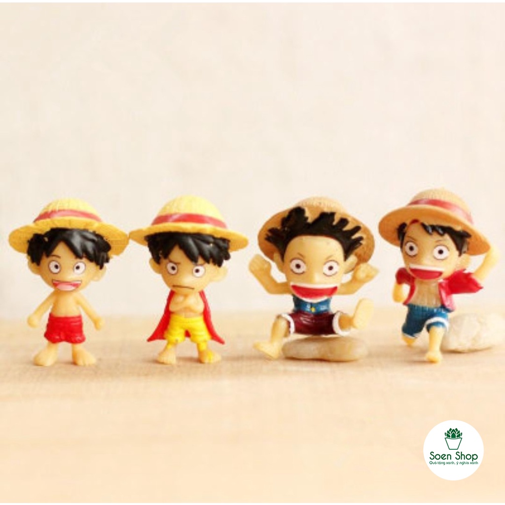 |FREESHIP| Phụ kiện LUFFY one piece - Phụ kiện trang trí cây xanh để bàn làm việc, mô hình trang trí cho bể cá, tiểu cản