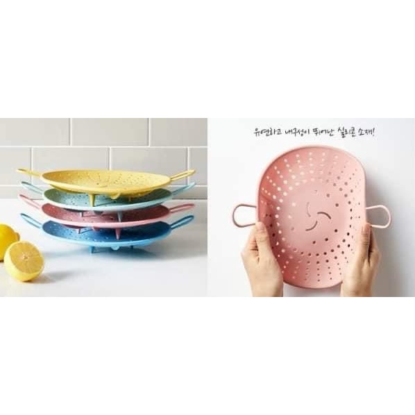 Xửng Hấp Silicone Có Tay Cầm Lock&Lock CKT204