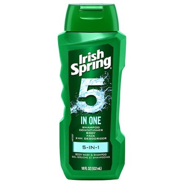 SỮA TẮM GỘI CHO NAM IRISH SPRING 5IN1 MỸ 532ml