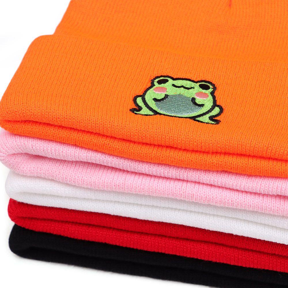 NEXTVN Mũ beanie Mềm Mại Thêu Hình Chú Ếch Phong Cách Hip Hop
