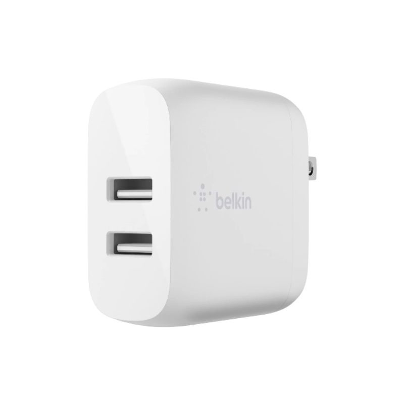 Bộ sạc nhanh 24w kèm cáp Belkin 2 cổng có MFI - sạc nhanh cho Android, iPhone, iPad BH 12 tháng