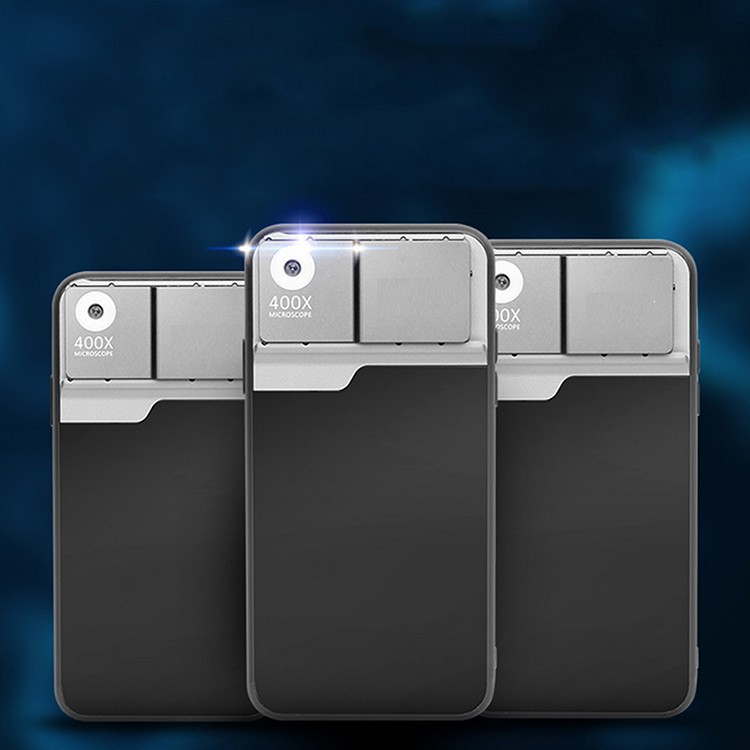 Ốp điện thoại tích hợp ống kính máy ảnh hiển vi HD mini thu phóng 400X cho iPhone12/12 Pro/12 Pro Max