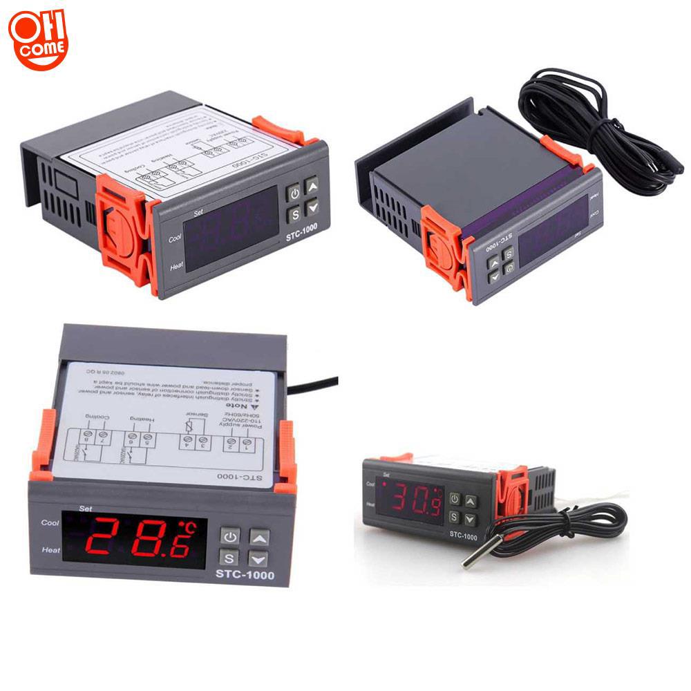 Bộ điều khiển nhiệt độ kỹ thuật số stc-1000 12v / 24v / 110v / 220v có màn hình lcd