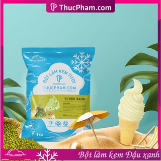 Bột Làm Kem Tươi THUCPHAM.COM Vị Đậu Xanh 1kg - Công Thức Độc Quyền Hương Vị Mới, Không Gắt, Không Hắc