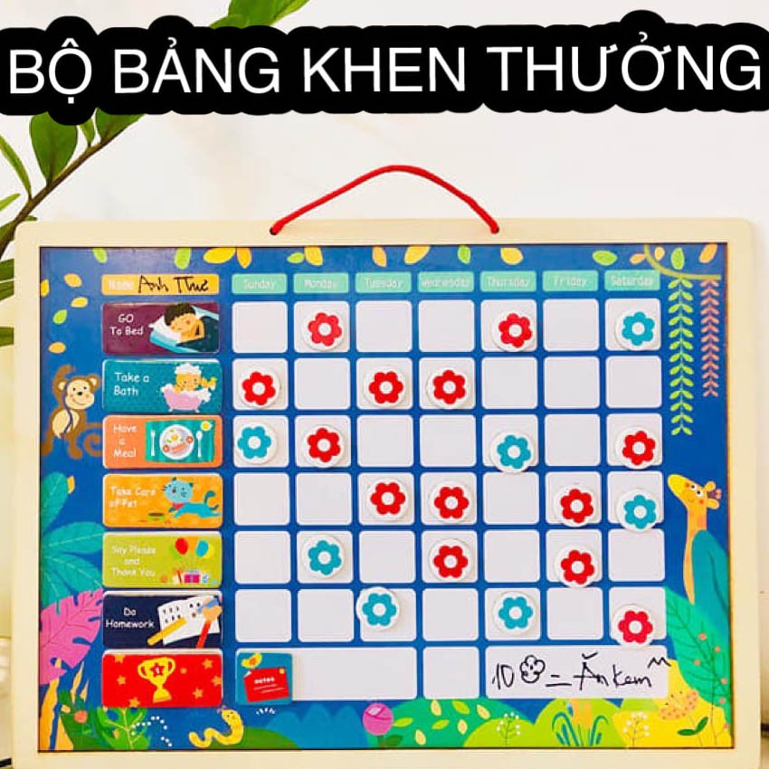 ✔️FREE SHIP ✔️Bảng Khen Thưởng Kỷ Luật Các Ngày Cho Bé Rèn Tính Kỷ Luật