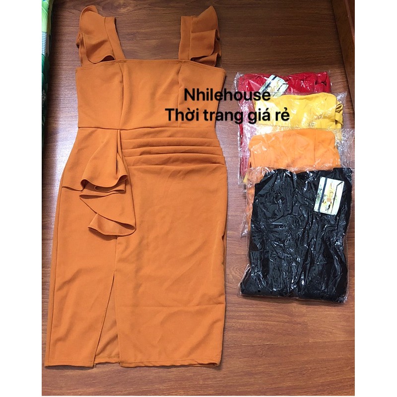 ✅ ĐẦM DỰ TIỆC BODY ÔM SÁT NÁCH BÈO TRƯỚC XẺ ĐÙI GIÁ RẺ