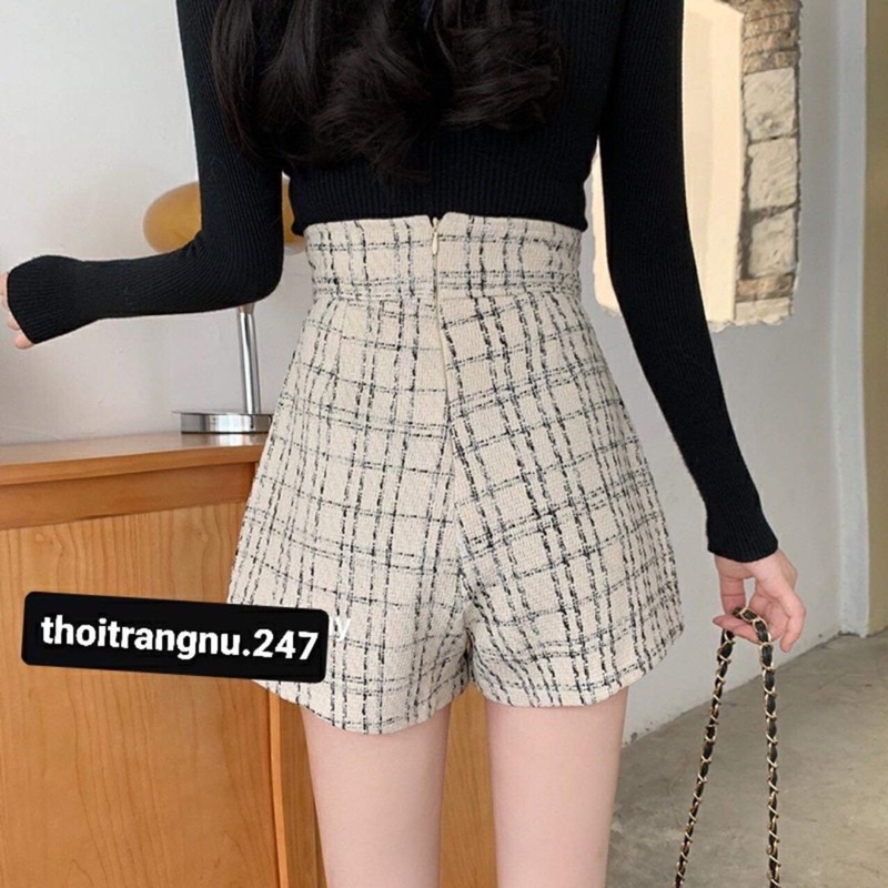 quần váy dạ hàn phối cúc ngọc 675