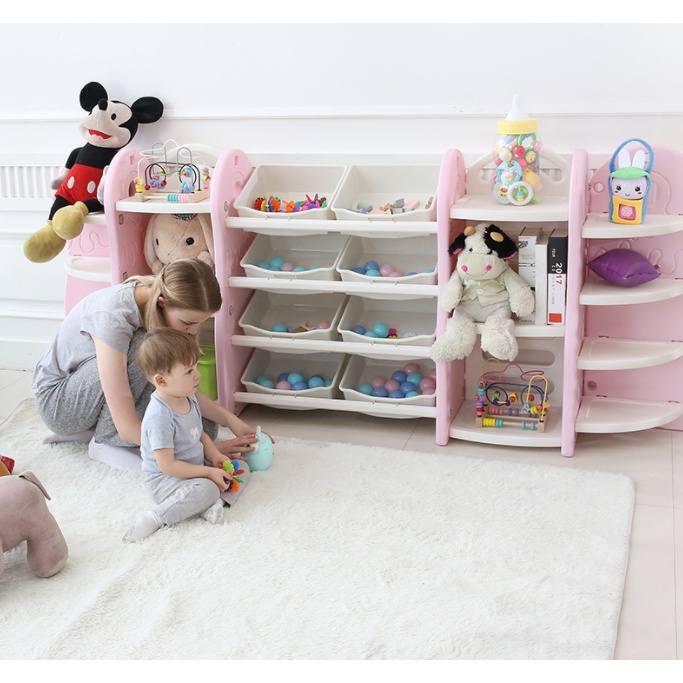 KỆ TỦ ĐỂ ĐỒ CHƠI-SÁCH VỞ-GẤU BÔNG CHO NGƯỜI LỚN TRẺ EM SÂU 36Cm.Tặng