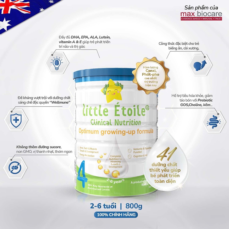 Sữa Little Étoile Nutrition Số 1, Số 2 - 800Gram