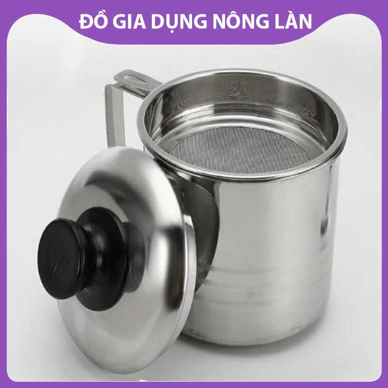 Ca lọc dầu Inox 304 không thấm lọc dầu cực trong, không để lại cặn, nguyên chất dầu không đen tiên lợi NL