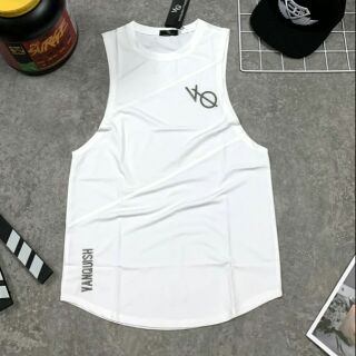 Tanktop ba lổ gym VQ thêu xịn đẹp thun lạnh mát mẽ