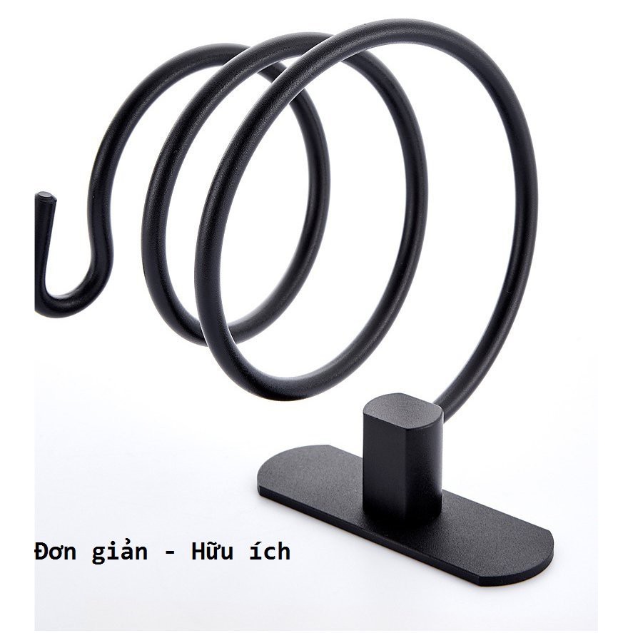 Giá treo máy sấy tóc, dụng cụ treo máy kiểu xoắn lò xo - Giá treo tiện lợi + Tặng keo siêu dính | BigBuy360 - bigbuy360.vn