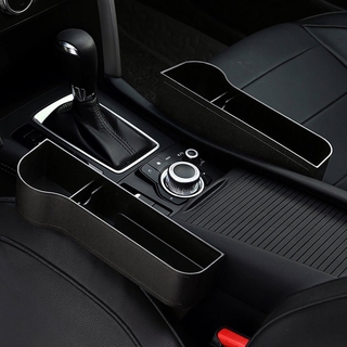 Khay Đựng Đồ Đa Năng Gắn Khe Ghế Ngồi Xe Hơi Tiện Dụng - Chất Liệu Nhựa ABS Vân Carbon Đựng Cốc , Điện Thoại Tiện Ích