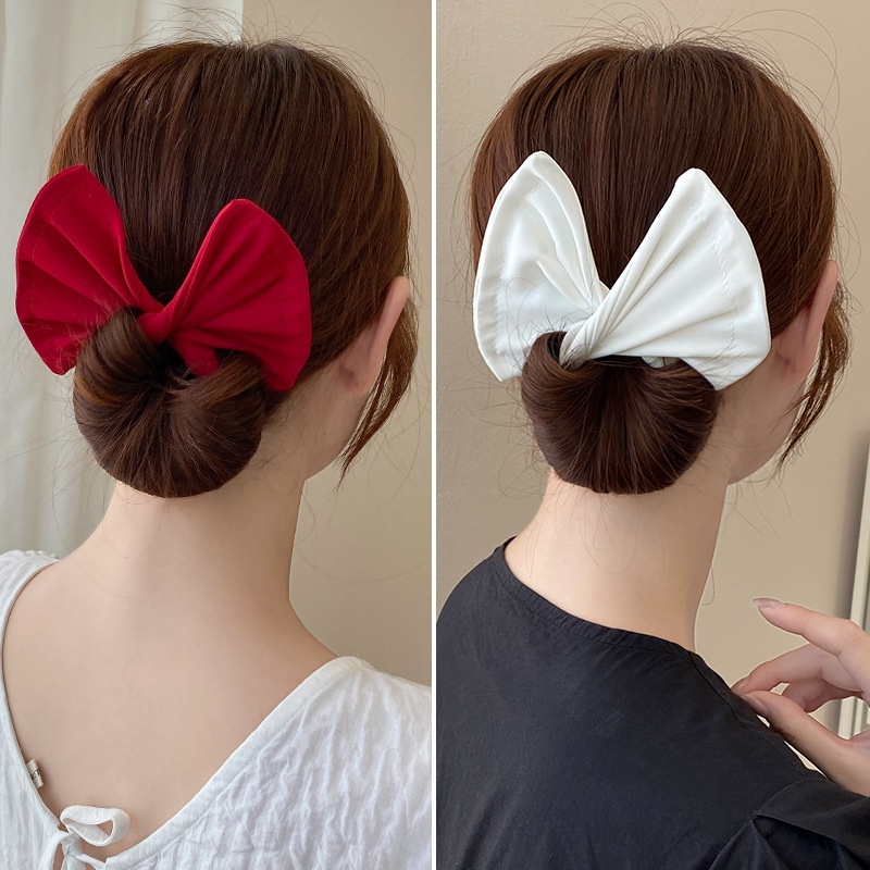 Kẹp búi tóc tạo kiểu nơ bản rộng thời trang cho nữ