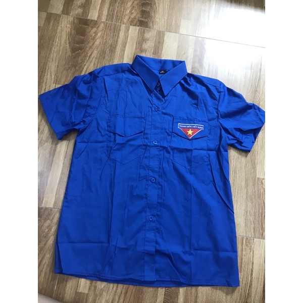 Áo Sơ Mi Đoàn Thanh Niên Cộc Tay Vải Pangrim Form Chuẩn