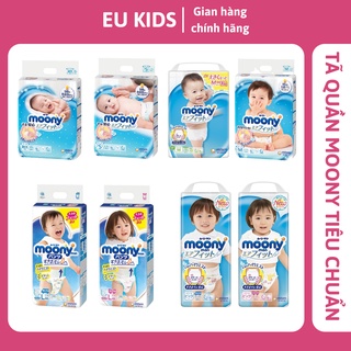 Bỉm Moony bản tiêu chuẩn nội địa nhật quần/dán size NB90/S82/M58/L44/XL38